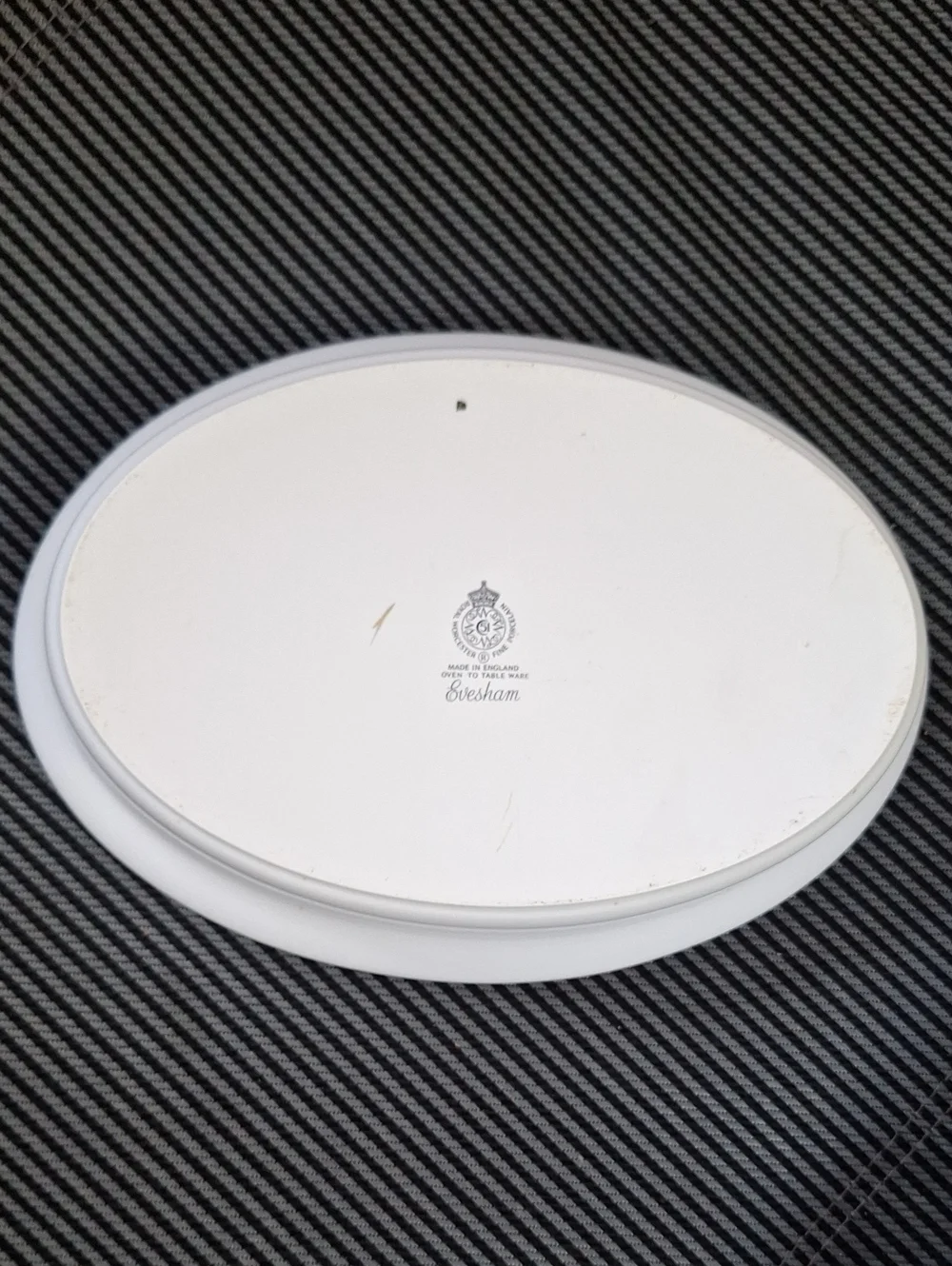 Vintage Royal Worcester Evesham Gold Oval Fruit Pattern Platter 1961